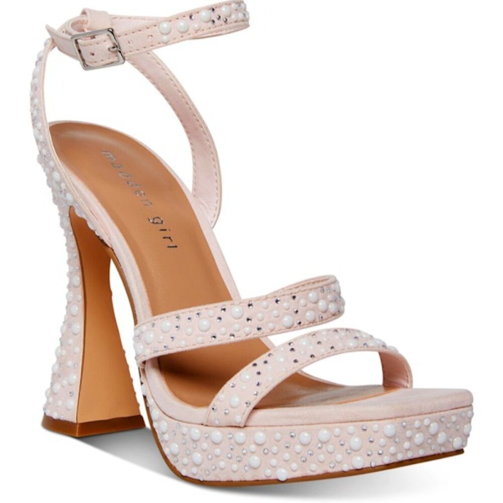 New Madden Girl by Steve Madden Petal Pink Embellished High Heel Shoes - Picture 1 of 4